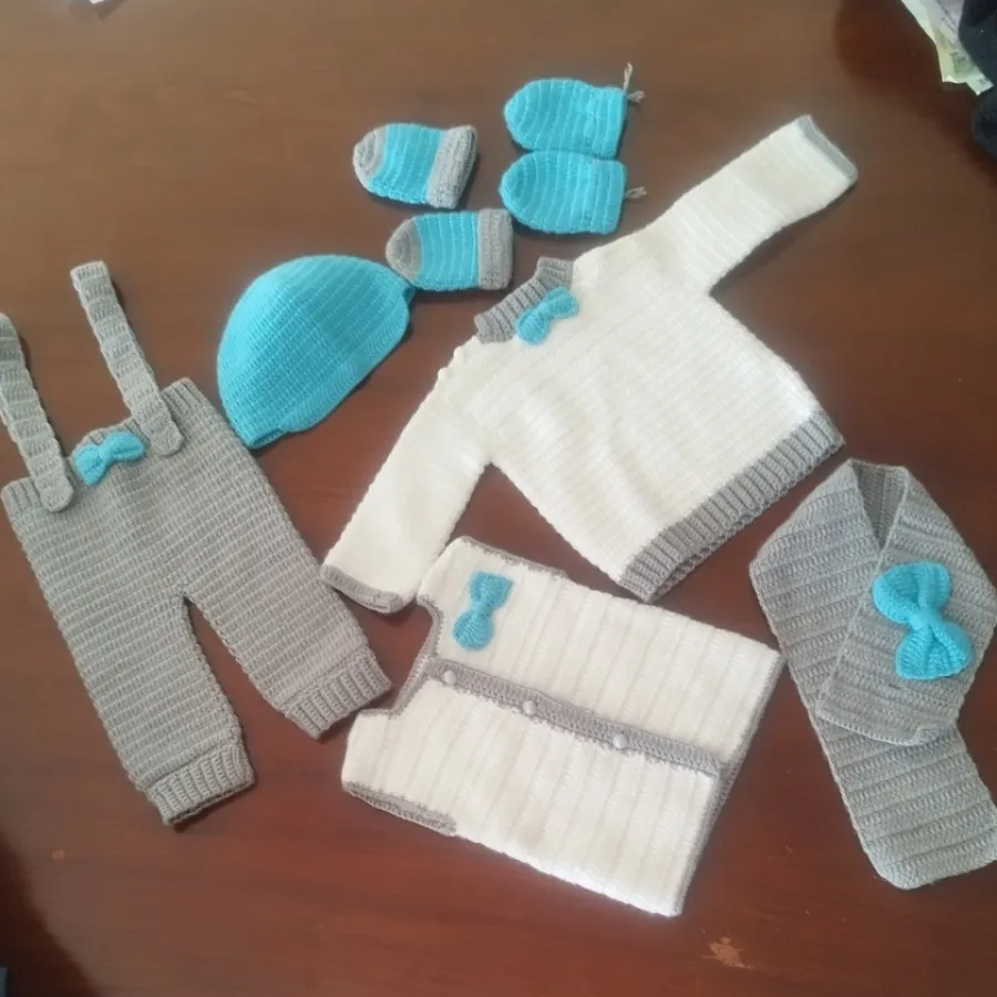 هفت تیکه نوزادی دستبافت