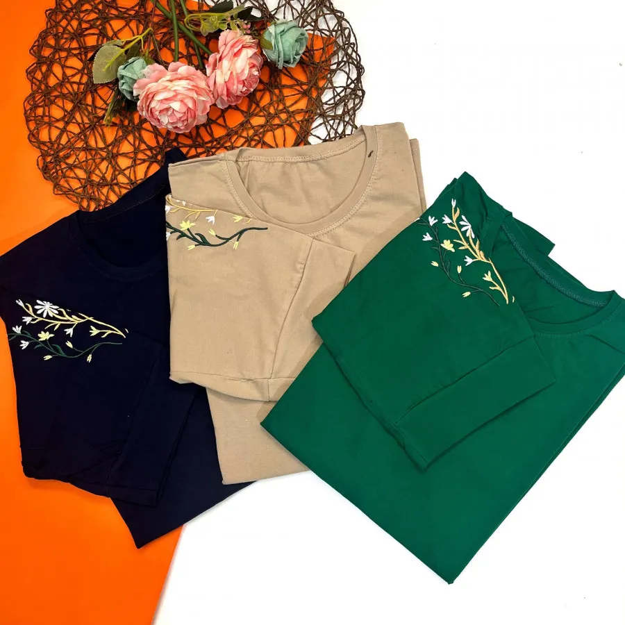 تیشرت گلدوزی نخ پنبه