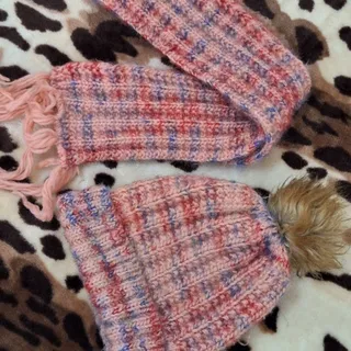 ست شال و کلاه بافت