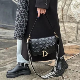 کیف مشکی گلدوزی دیور