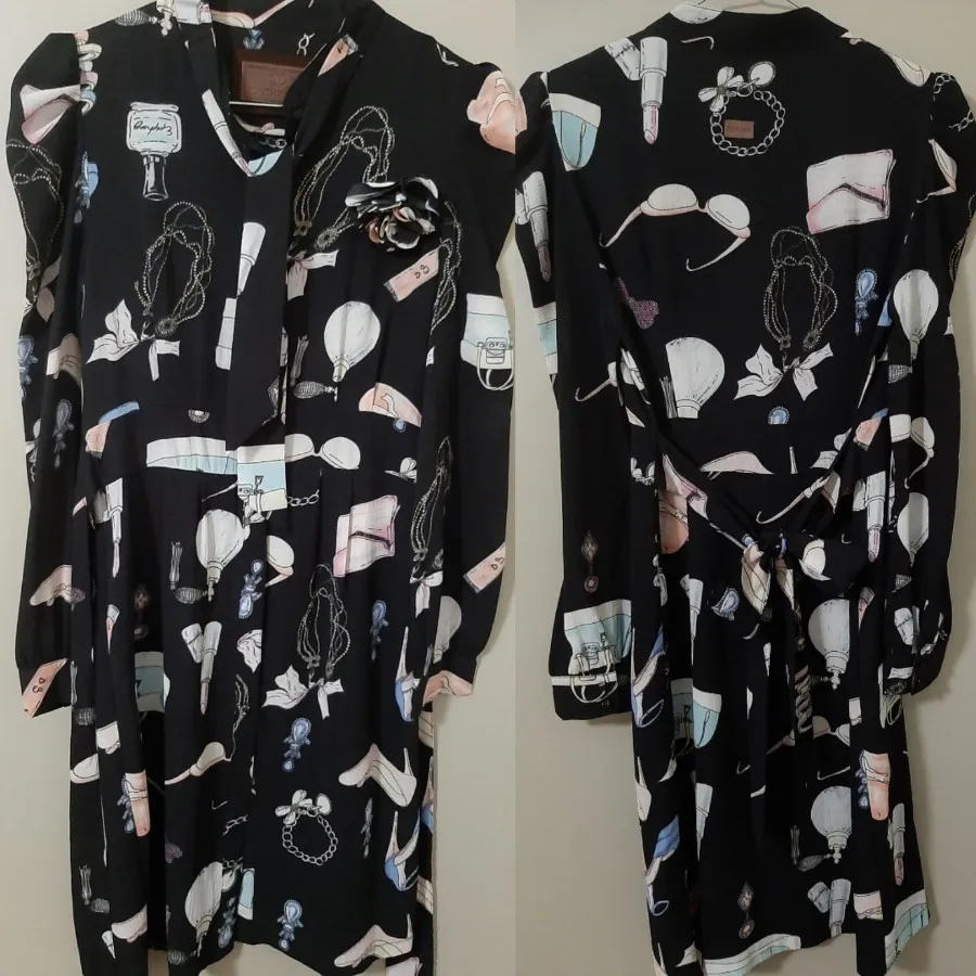 مانتو مشکی طرح دار