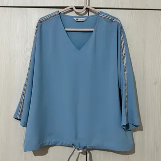 ست شومیز و شلوار آبی