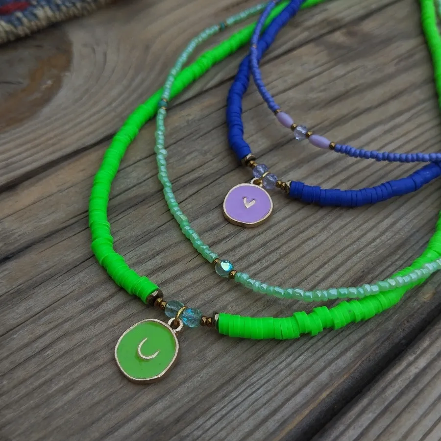 گردنبند فیمو دو ردیفه