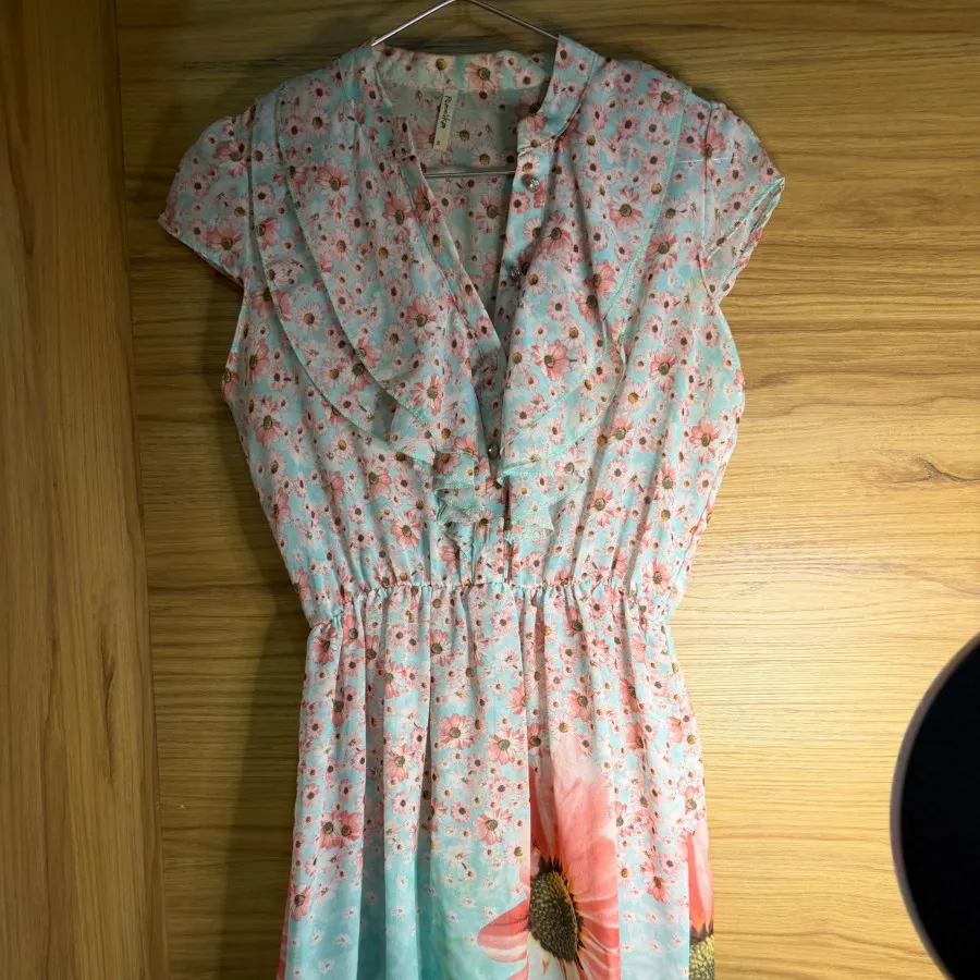 پیراهن حریر گل گلی