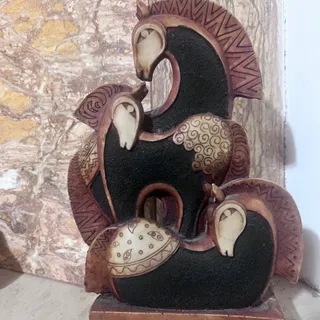 مجسمه اسب طرح چوب