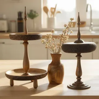 ظروف دست‌ساز چوبی