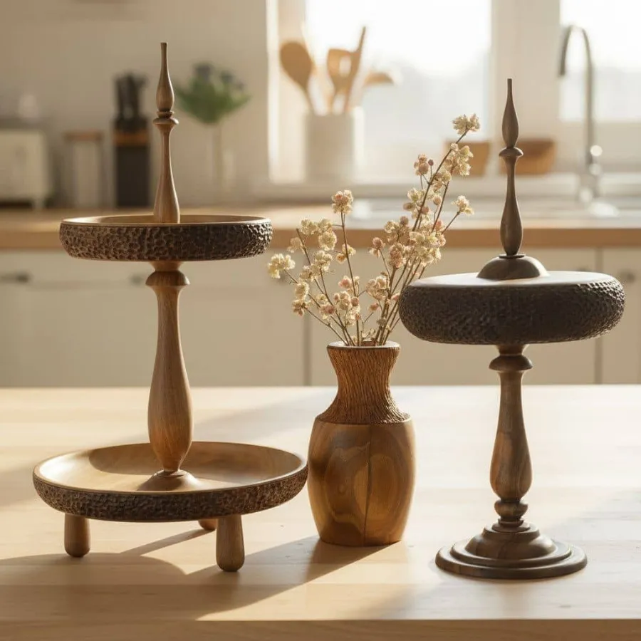 ظروف دست‌ساز چوبی