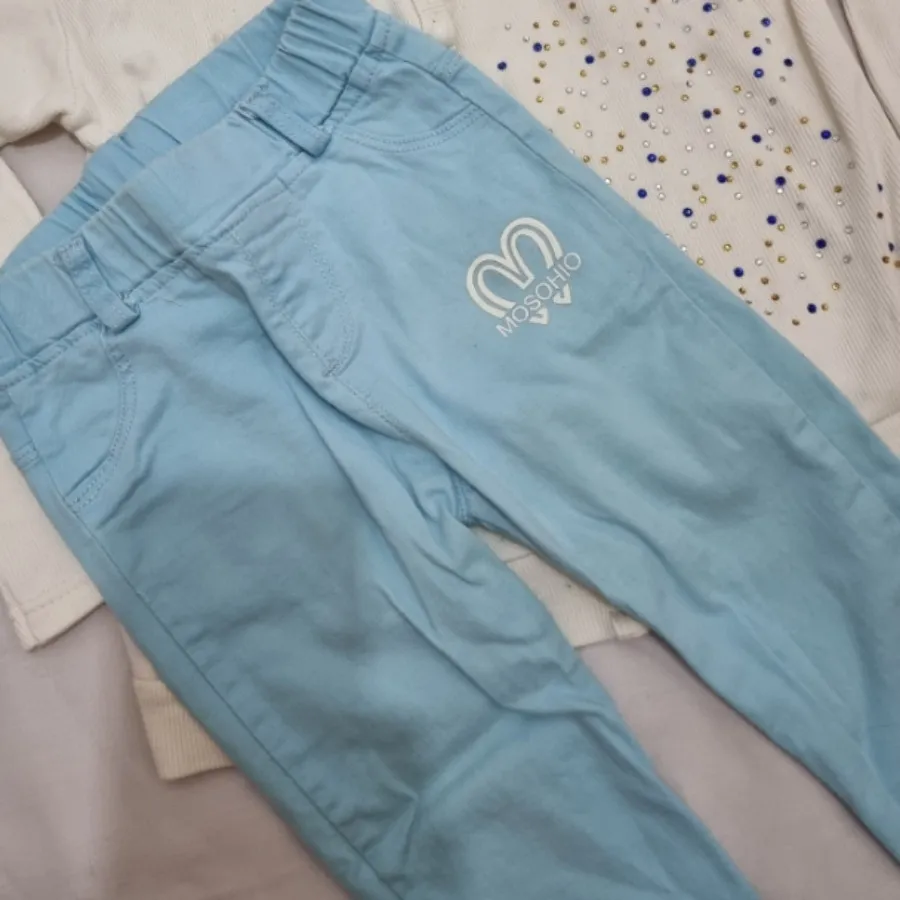 شلوارکتان کش بچگانه خارجی