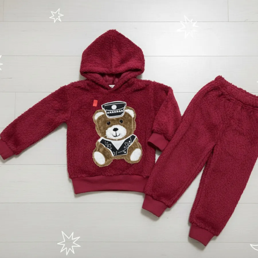 ست تدی پولیشی هودی شلوار