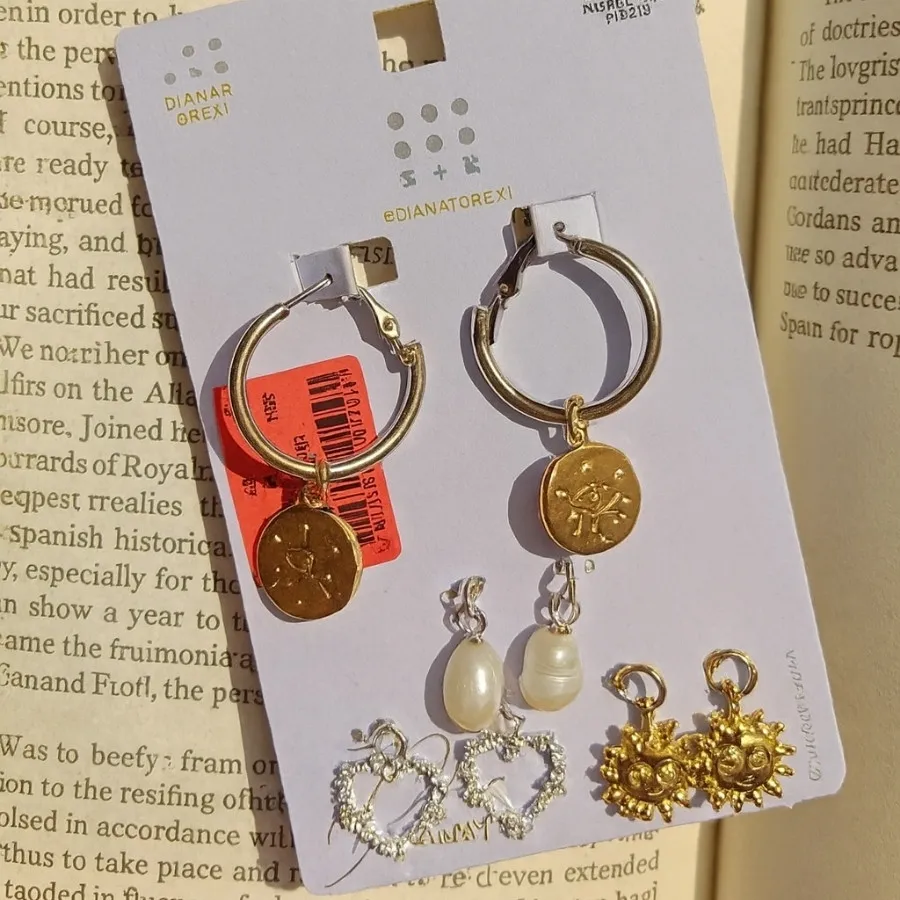 گوشواره با 3اویز جدا