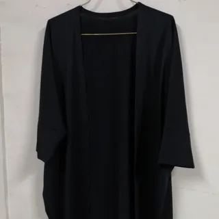 مانتو پانچو مشکی کرپ