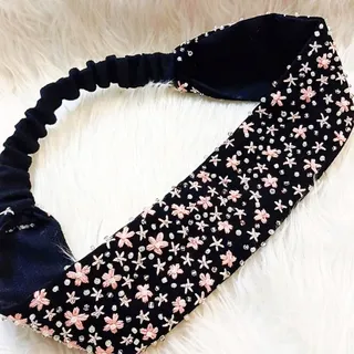 هدبند گلدوزی شکوفه