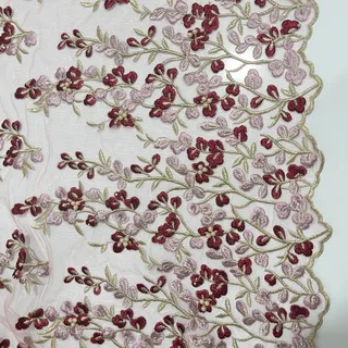 پارچه مجلسی کارشده گلدوزی