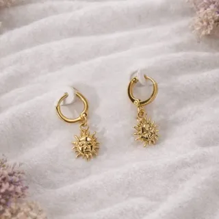 گوشواره خورشید طلایی