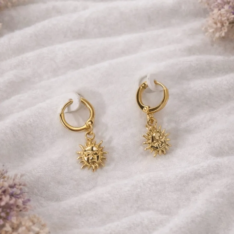 گوشواره خورشید طلایی