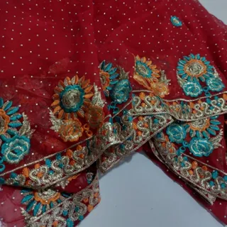 پارچه حریر نگین دار