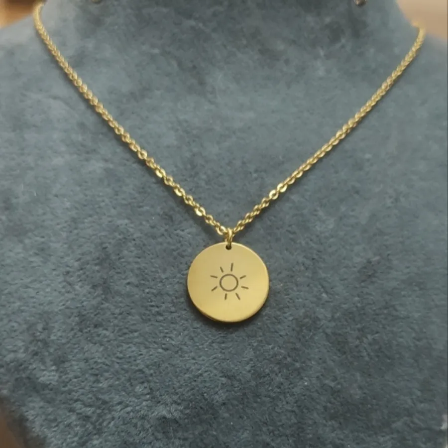 گردنبند«خورشید» کپی طلا