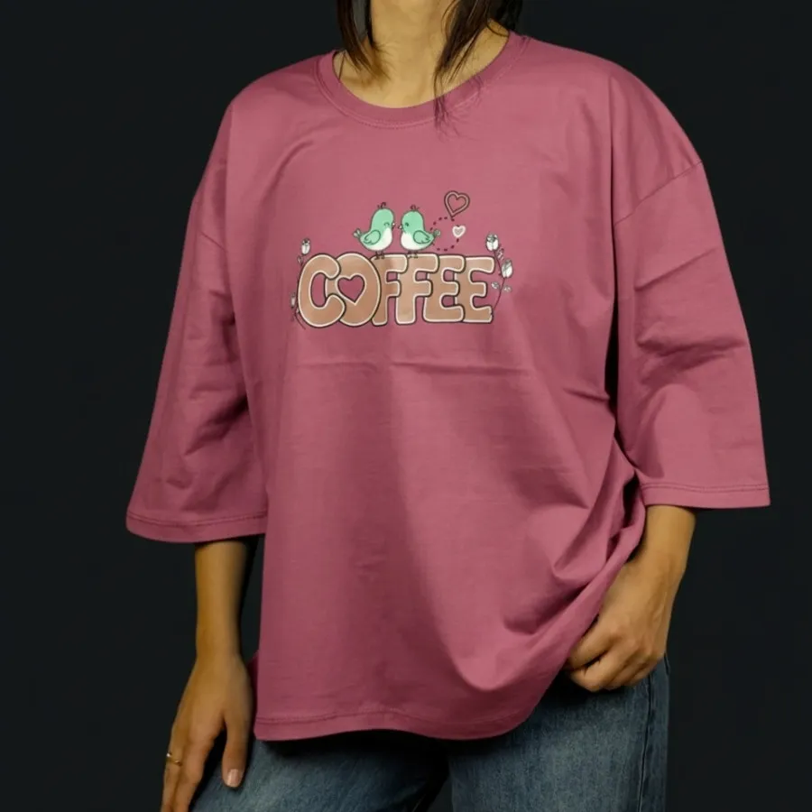 تیشرت زنانه نخ پنبه طرح