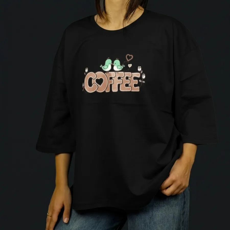 تیشرت زنانه نخ پنبه طرح