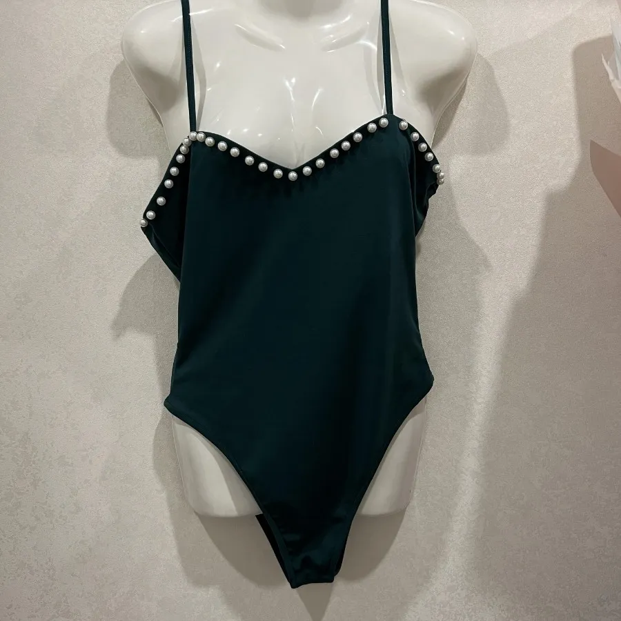 بادی بنددار سبز مرواریدی