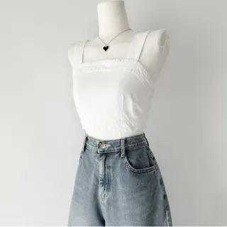 کراپ جین سفید وارداتی ترک