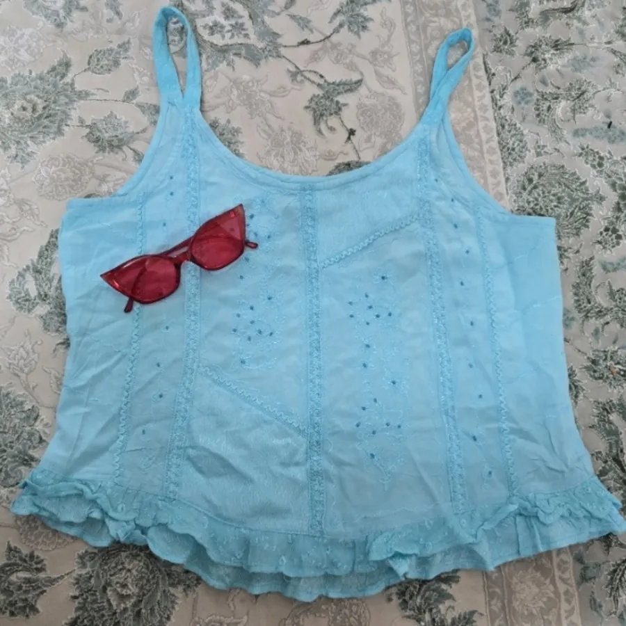 تاپ فیروزه ای