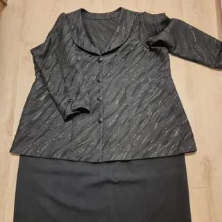 مانتو دامن ژاکارد مشکی