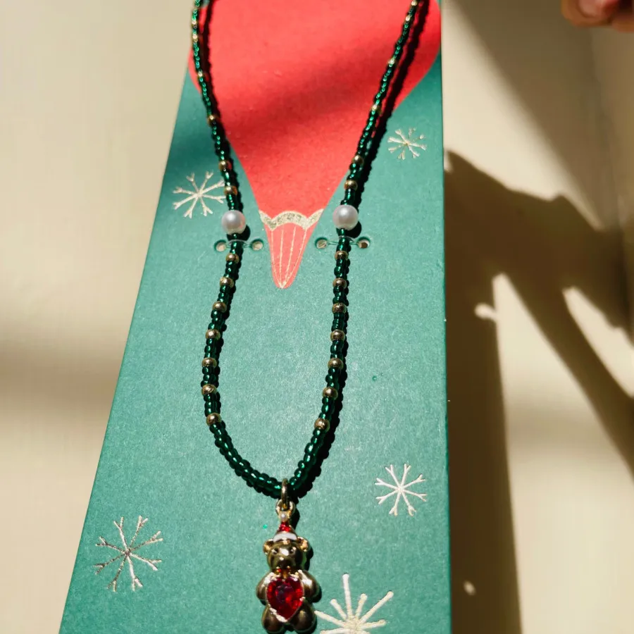 گردنبند مهره با خرس زیبا