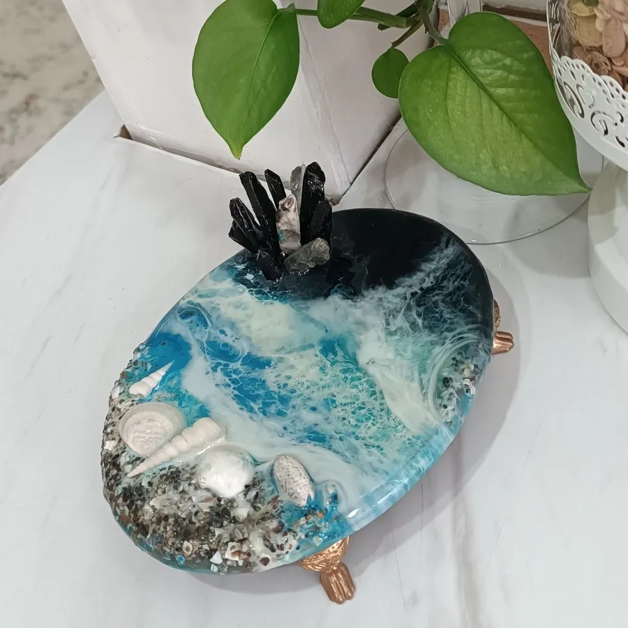 ظرف رزینی دریا و صدف