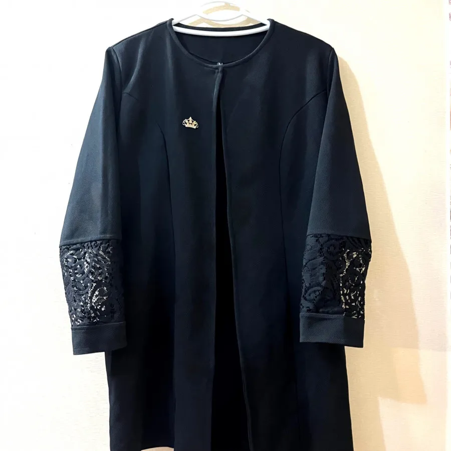 مانتو مشکی استین گیپور