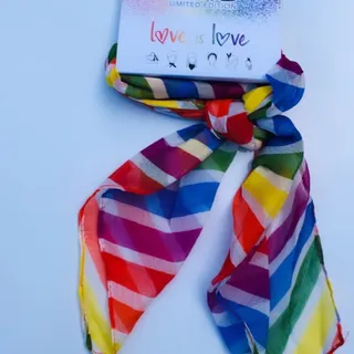 مینی اسکارف طرح رنگینکمان