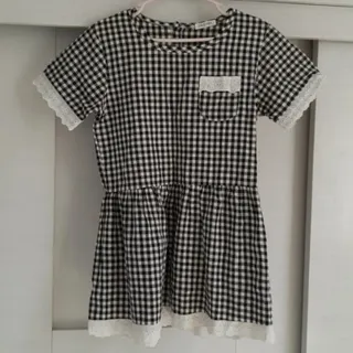 پیراهن عروسکی چهارخونه