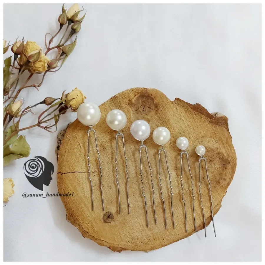 پک سنجاق شینیون مرواریدی