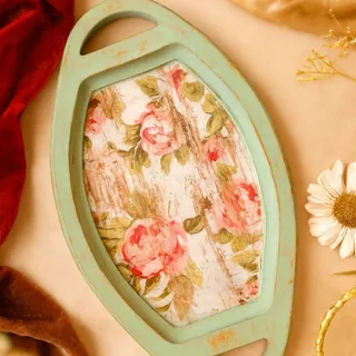 سینی چوبی رزینی کهنه کاری