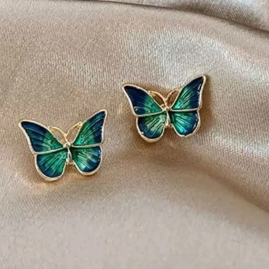 گوشواره مینا کاری سبز رنگ