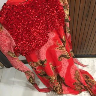 پیراهن کردی زنانه قرمز