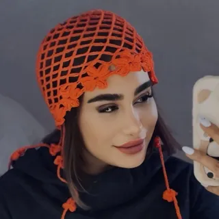 کلاه طرح گل