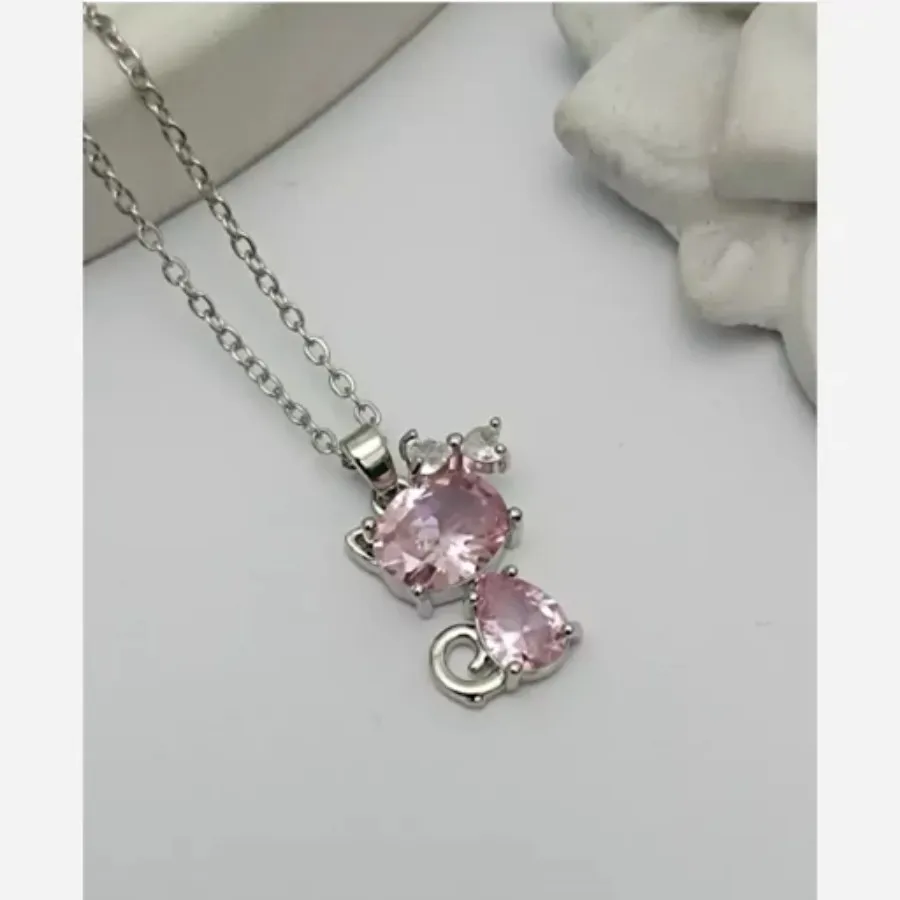 گردنبند گربه نگین زیبا