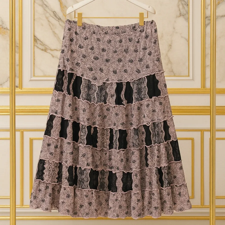 دامن ژورنالی چین دار