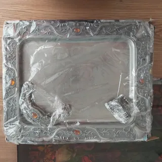 سینی پیوتر نگین دار و پای