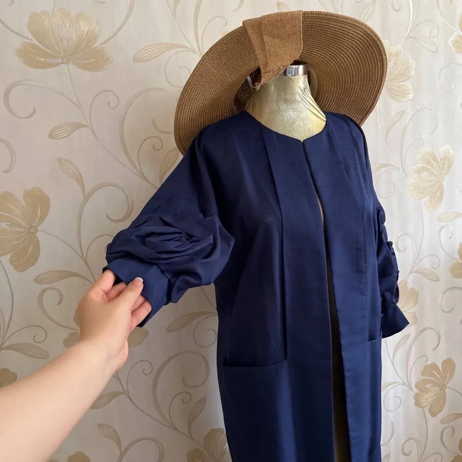 مانتو سرمه ای