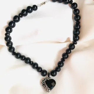 گردنبند قلب کریستالی