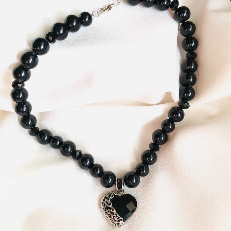 گردنبند قلب کریستالی