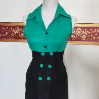 پیراهن یقه انگلیسی کوتاه