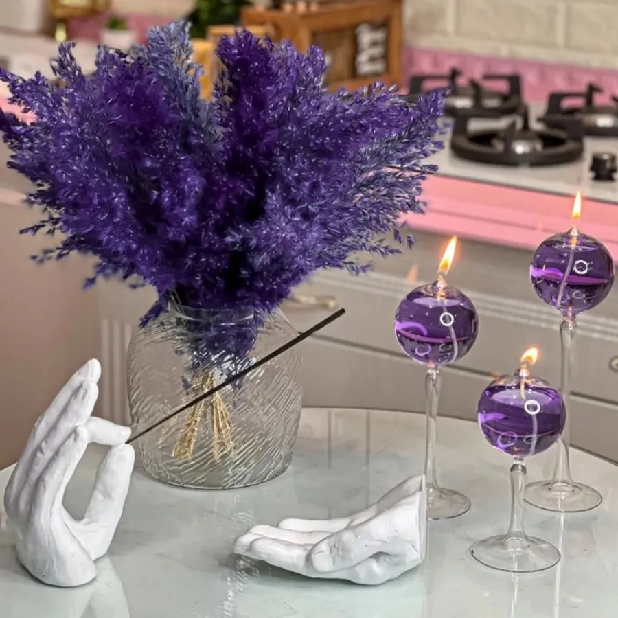 شمع پیرکس حباب پایه دار