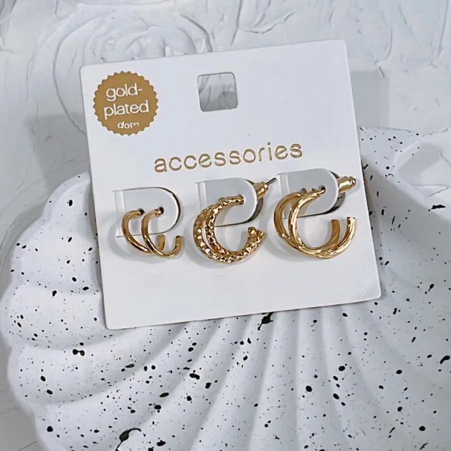 پک گوشواره آبکاری طلا