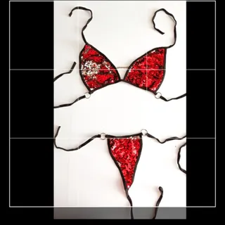 ست شورت و سوتین پولکی