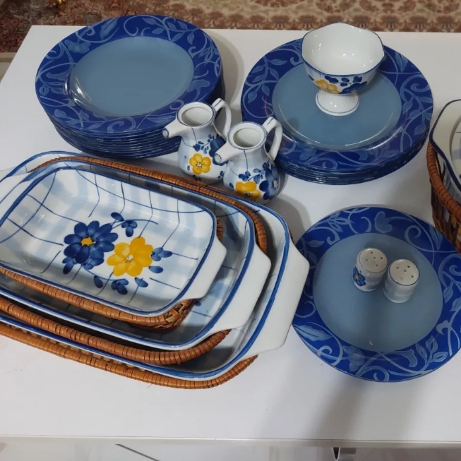 ظروف چینی گلپنبه حصیری