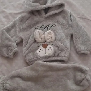 هودی و شلوار تدی کلاهدار