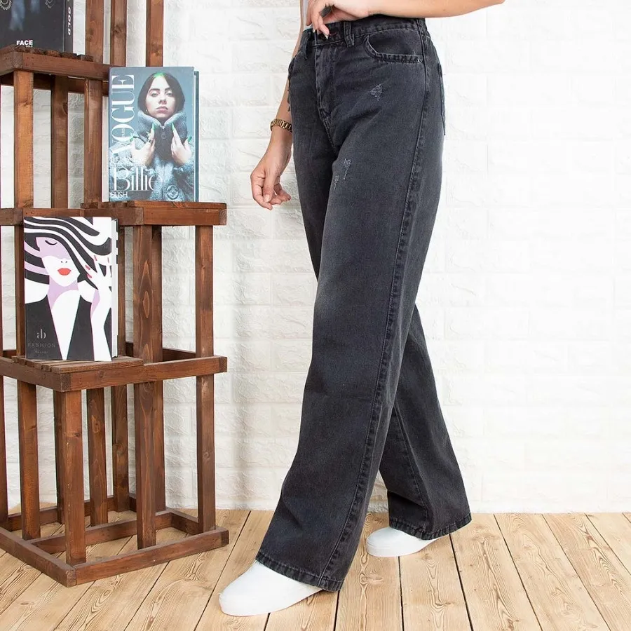 شلوار کتان زغالی